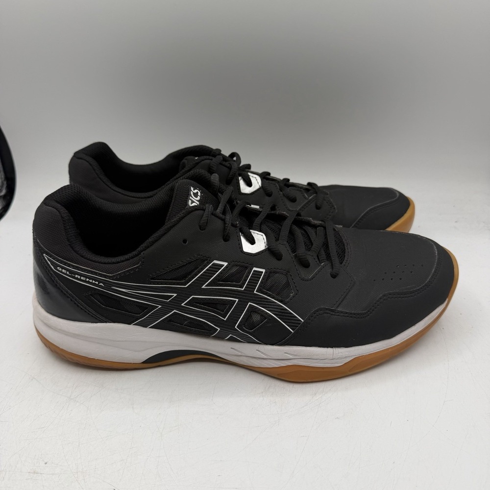 ASICS Gel-Renma Tennis Shoes Mens Sz 12 Black White Pickleball Sneakers 1071A068
